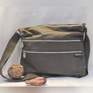 Baggallini Khaki Messenger Bag